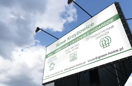 Reklama inwestycji mieszkaniowej - baner reklamowy