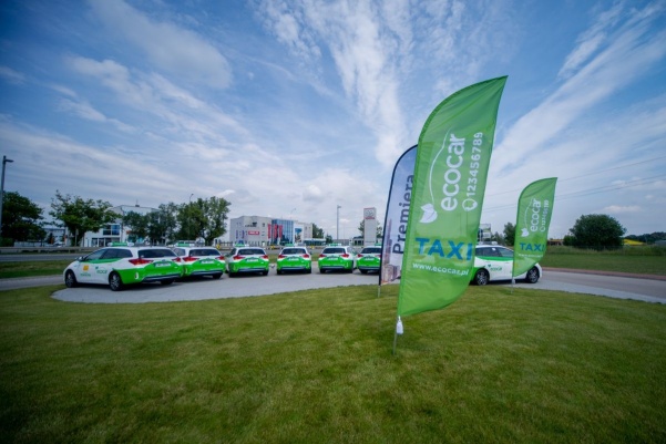 Flaga reklamowa dla firmy Eco Car